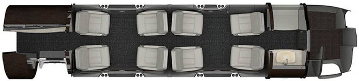 CITATION LONGITUDE aircraft floor plan