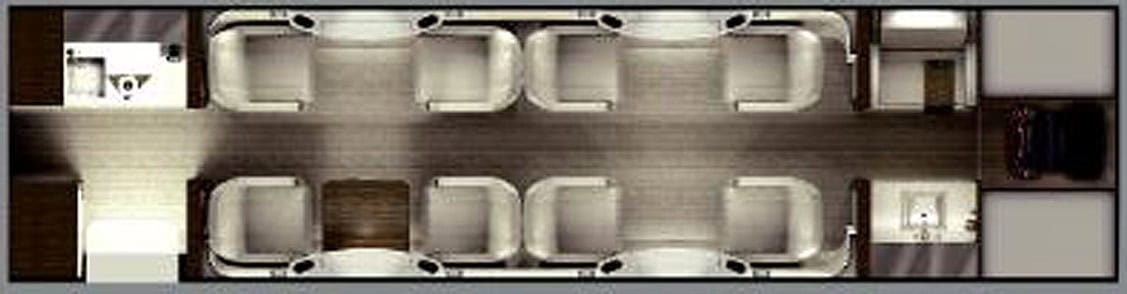 EMBRAER LEGACY 500 aircraft floor plan