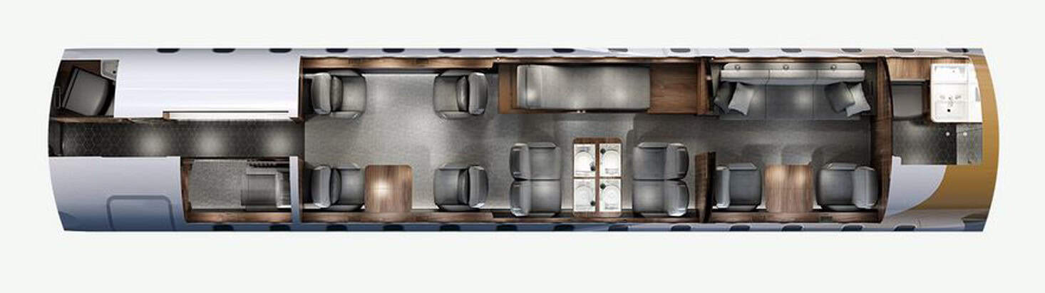 GLOBAL 6500 aircraft floor plan