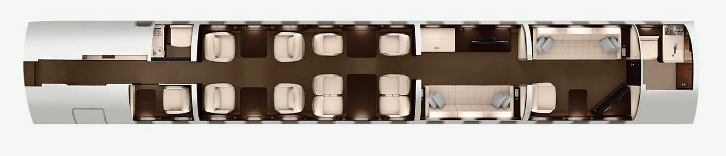 GLOBAL 7500 aircraft floor plan